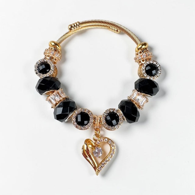 Midnight Heart Glam Bracelet