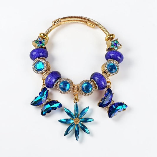Midnight Butterfly Bloom Bracelet