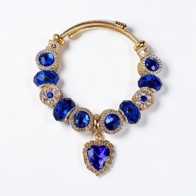 Royal Sapphire Heart Glow Bracelet