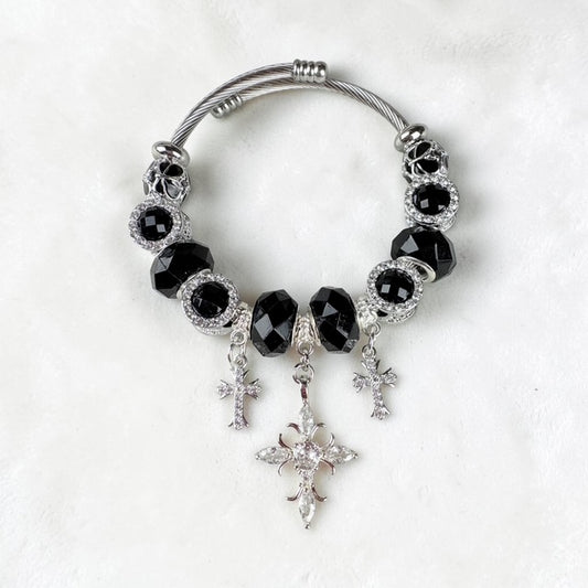 Midnight Grace Cross Bracelet