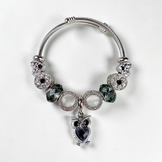 Midnight Wisdom Owl Bracelet